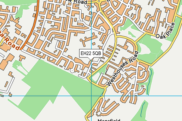 EH22 5QB map - OS VectorMap District (Ordnance Survey)