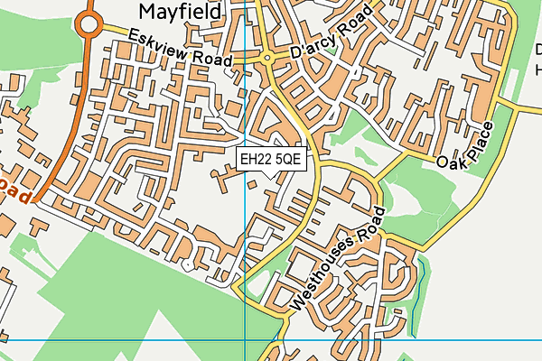 EH22 5QE map - OS VectorMap District (Ordnance Survey)