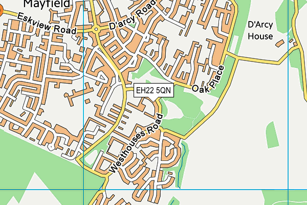 EH22 5QN map - OS VectorMap District (Ordnance Survey)