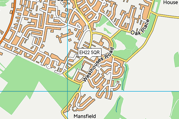 EH22 5QR map - OS VectorMap District (Ordnance Survey)