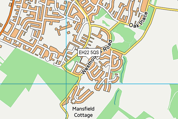 EH22 5QS map - OS VectorMap District (Ordnance Survey)