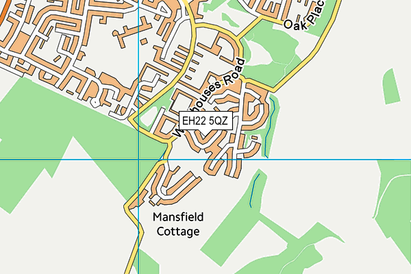 EH22 5QZ map - OS VectorMap District (Ordnance Survey)