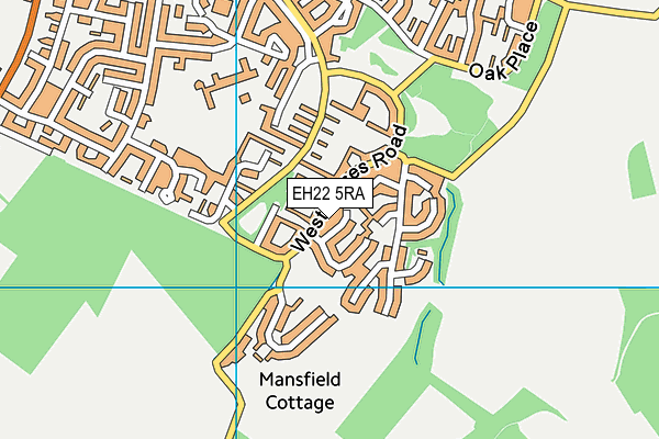 EH22 5RA map - OS VectorMap District (Ordnance Survey)