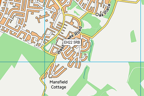 EH22 5RB map - OS VectorMap District (Ordnance Survey)