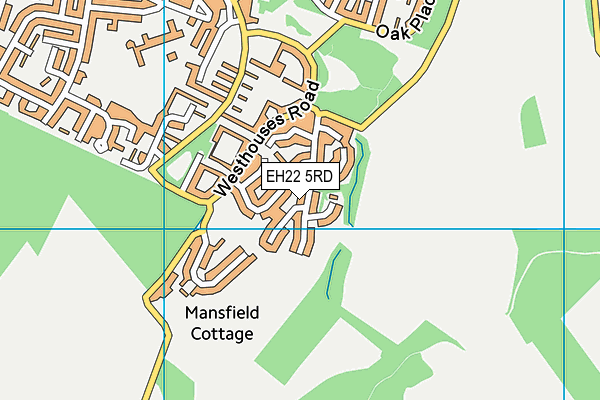 EH22 5RD map - OS VectorMap District (Ordnance Survey)