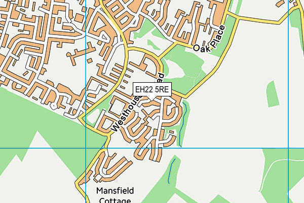 EH22 5RE map - OS VectorMap District (Ordnance Survey)