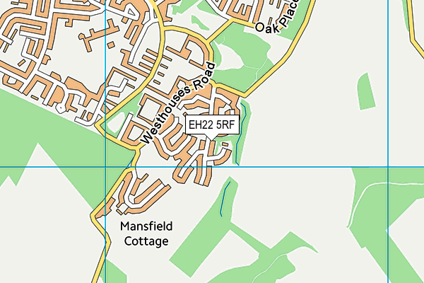 EH22 5RF map - OS VectorMap District (Ordnance Survey)