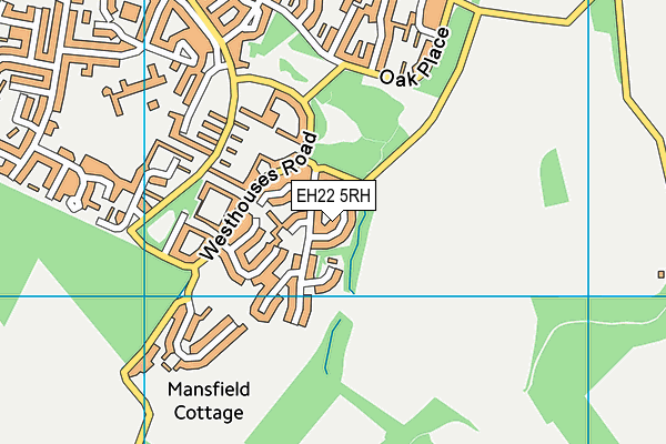 EH22 5RH map - OS VectorMap District (Ordnance Survey)