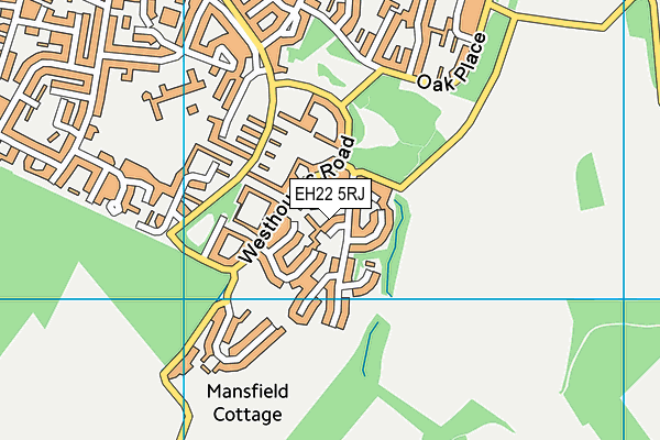 EH22 5RJ map - OS VectorMap District (Ordnance Survey)