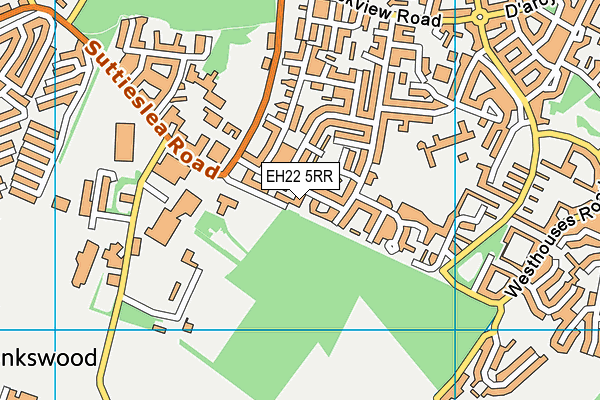 EH22 5RR map - OS VectorMap District (Ordnance Survey)