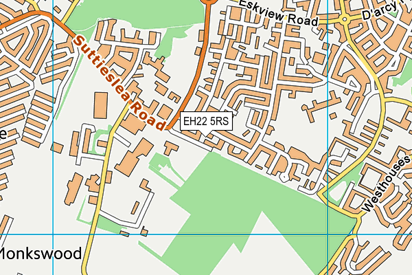 EH22 5RS map - OS VectorMap District (Ordnance Survey)