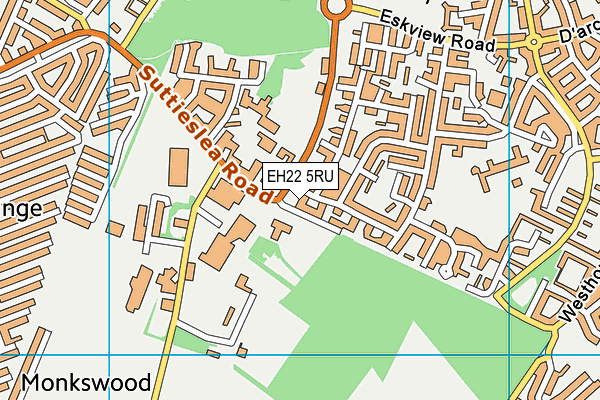 EH22 5RU map - OS VectorMap District (Ordnance Survey)