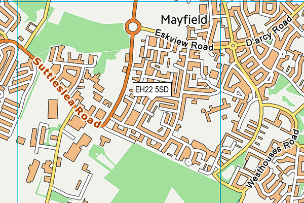 EH22 5SD map - OS VectorMap District (Ordnance Survey)