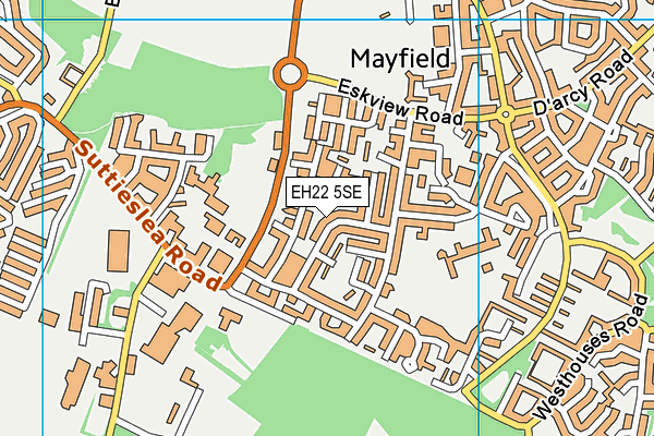 EH22 5SE map - OS VectorMap District (Ordnance Survey)
