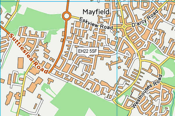 EH22 5SF map - OS VectorMap District (Ordnance Survey)