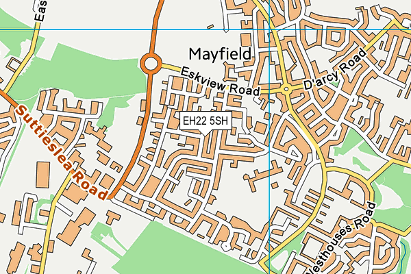 EH22 5SH map - OS VectorMap District (Ordnance Survey)