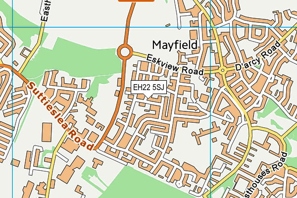 EH22 5SJ map - OS VectorMap District (Ordnance Survey)