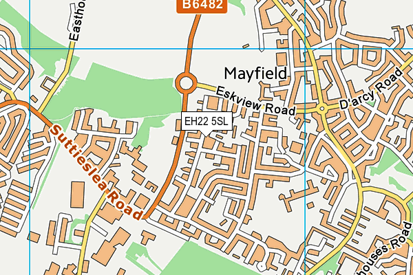 EH22 5SL map - OS VectorMap District (Ordnance Survey)