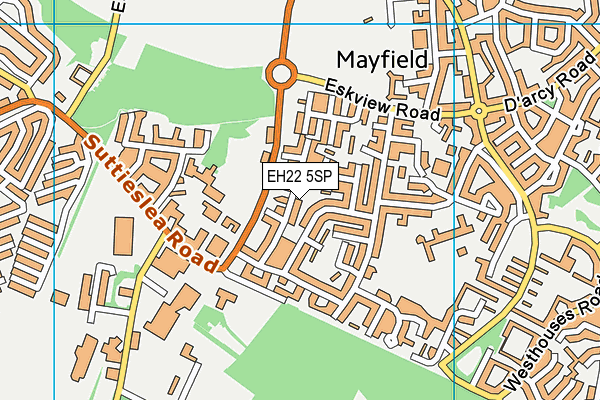 EH22 5SP map - OS VectorMap District (Ordnance Survey)