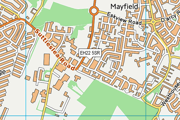 EH22 5SR map - OS VectorMap District (Ordnance Survey)