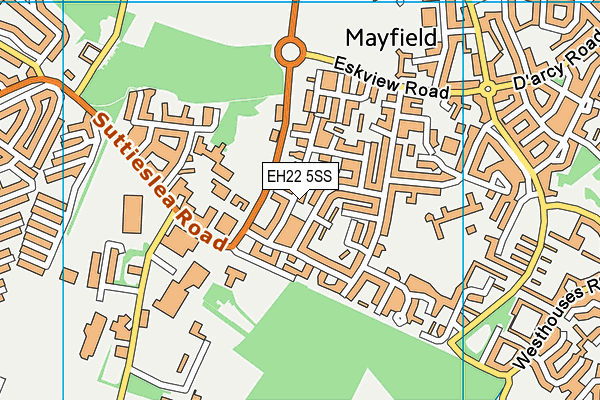 EH22 5SS map - OS VectorMap District (Ordnance Survey)