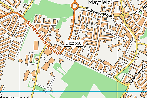 EH22 5SU map - OS VectorMap District (Ordnance Survey)