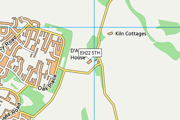 EH22 5TH map - OS VectorMap District (Ordnance Survey)