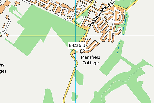 EH22 5TJ map - OS VectorMap District (Ordnance Survey)