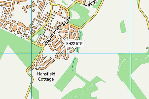 EH22 5TP map - OS VectorMap District (Ordnance Survey)