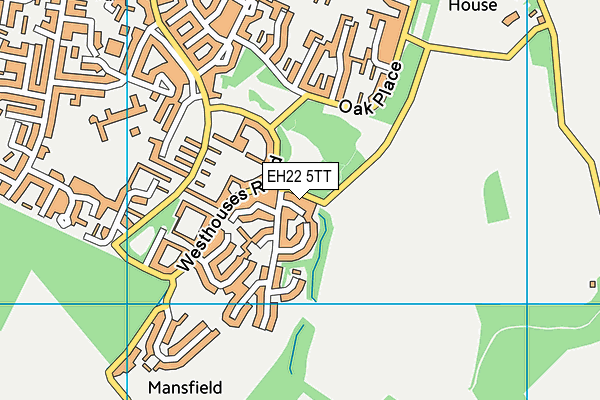 EH22 5TT map - OS VectorMap District (Ordnance Survey)