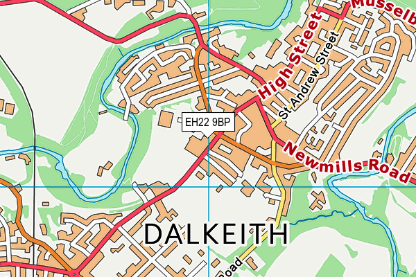 EH22 9BP map - OS VectorMap District (Ordnance Survey)