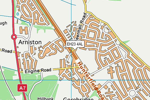 EH23 4AL map - OS VectorMap District (Ordnance Survey)
