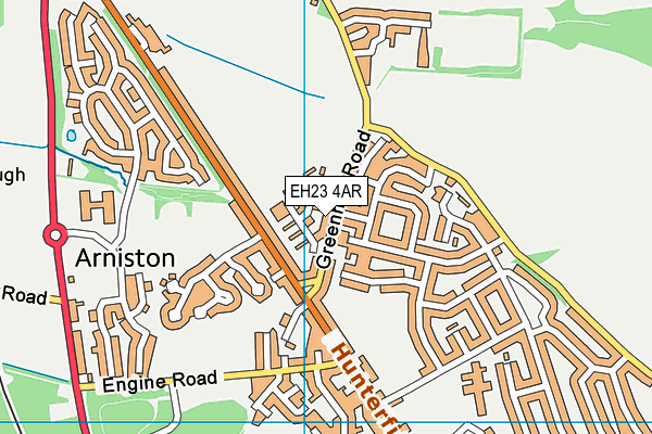 EH23 4AR map - OS VectorMap District (Ordnance Survey)