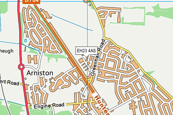 EH23 4AS map - OS VectorMap District (Ordnance Survey)