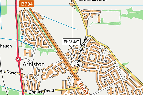 EH23 4AT map - OS VectorMap District (Ordnance Survey)