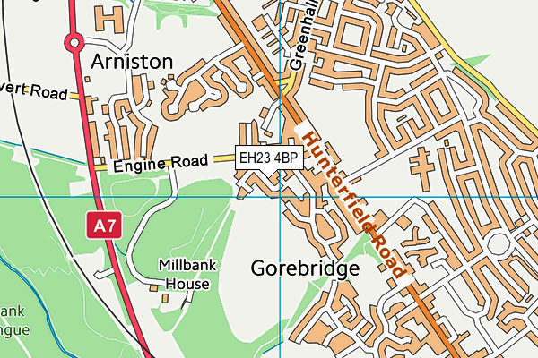 EH23 4BP map - OS VectorMap District (Ordnance Survey)