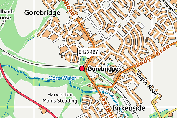 EH23 4BY map - OS VectorMap District (Ordnance Survey)