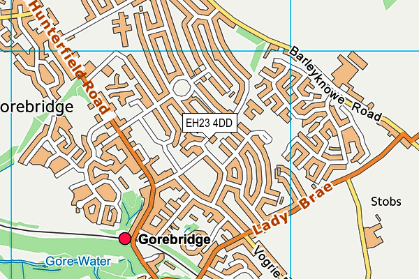 EH23 4DD map - OS VectorMap District (Ordnance Survey)
