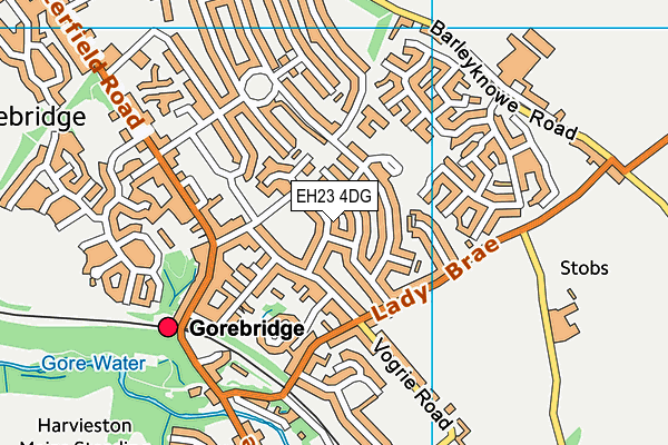 EH23 4DG map - OS VectorMap District (Ordnance Survey)