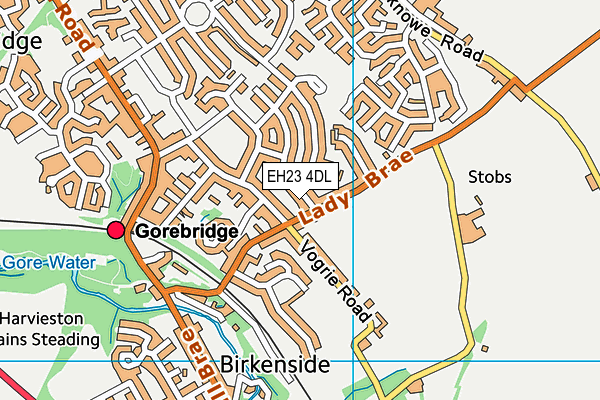 EH23 4DL map - OS VectorMap District (Ordnance Survey)