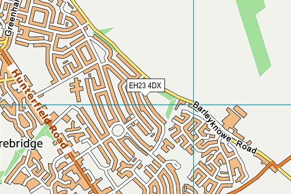 EH23 4DX map - OS VectorMap District (Ordnance Survey)