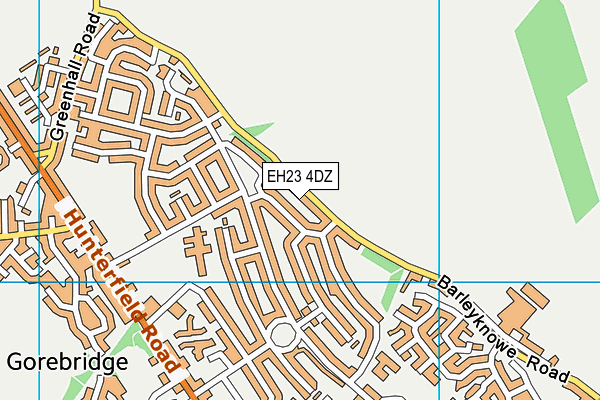 EH23 4DZ map - OS VectorMap District (Ordnance Survey)