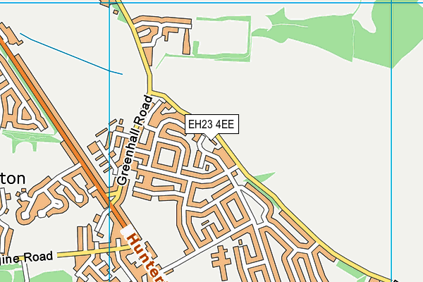 EH23 4EE map - OS VectorMap District (Ordnance Survey)