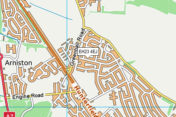 EH23 4EJ map - OS VectorMap District (Ordnance Survey)