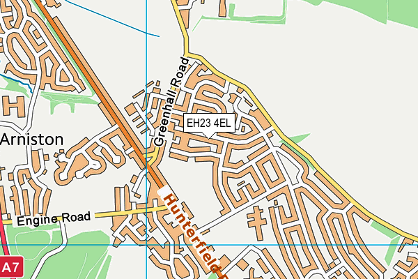 EH23 4EL map - OS VectorMap District (Ordnance Survey)