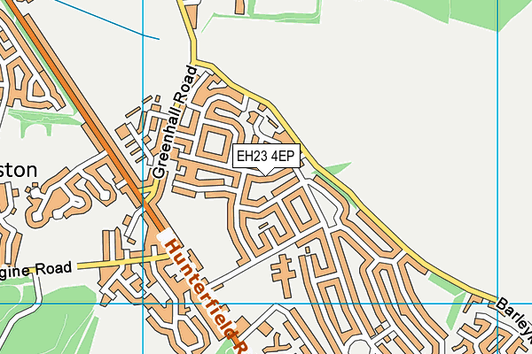 EH23 4EP map - OS VectorMap District (Ordnance Survey)