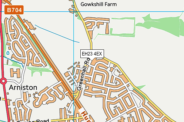 EH23 4EX map - OS VectorMap District (Ordnance Survey)