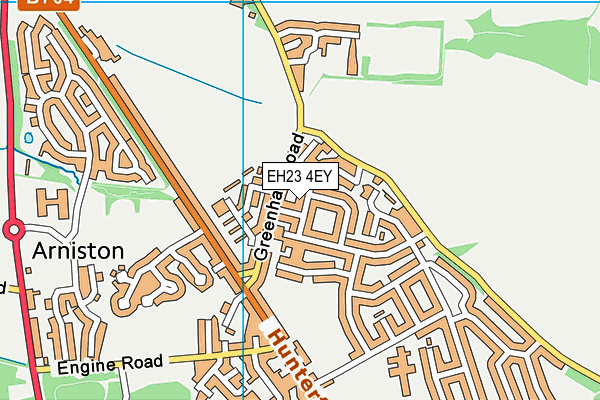 EH23 4EY map - OS VectorMap District (Ordnance Survey)