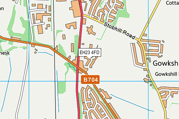 EH23 4FD map - OS VectorMap District (Ordnance Survey)