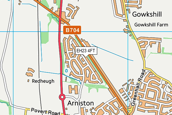 EH23 4FT map - OS VectorMap District (Ordnance Survey)